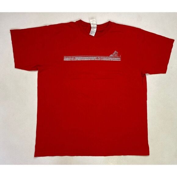 The North Face Graphic T-shirt Men Large Red Short Sleeve - Picture 1 of 7